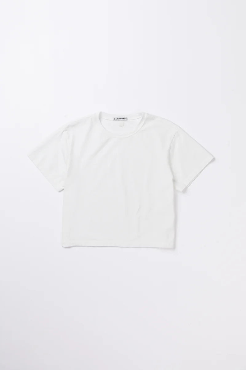 The Girlfriend Tee in off-white by Saint Sirène.